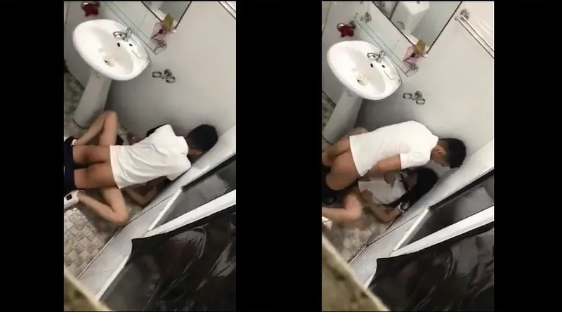 Tình nhân say xỉn và anh người yêu trong phòng tắm nhà hàng